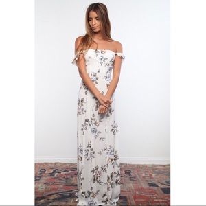 Flynn Skye Bardot Maxi in White Rose
